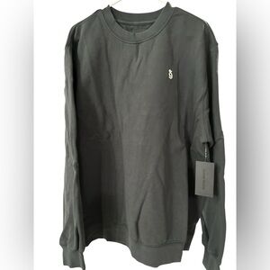 NWT Spiritual Gangster Stitched Monogram Crewneck Sweatshirt in Black